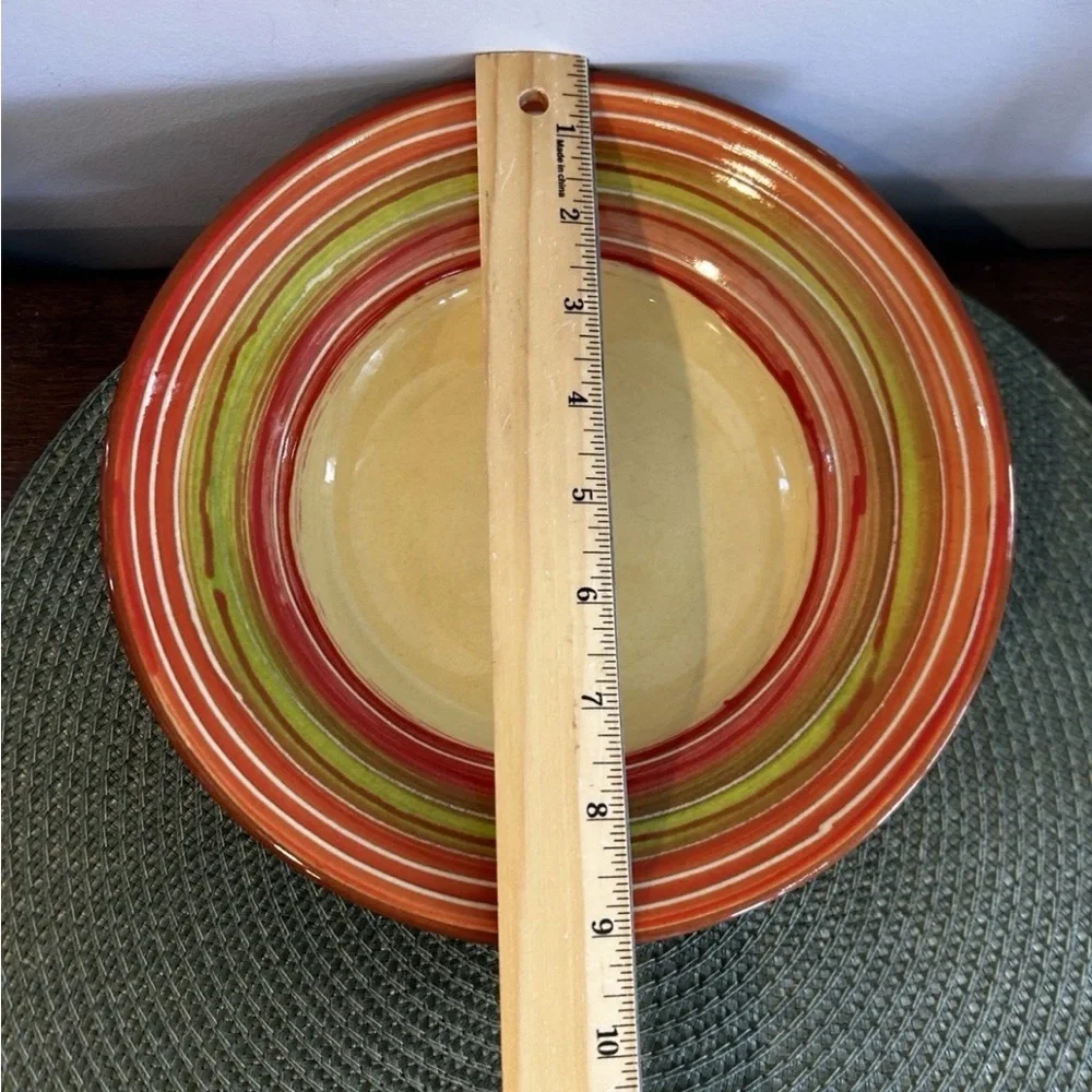 Pier 1 Imports VIA Terracotta Salad Soup Pasta Bowls Made In Portugal 9” *Read*